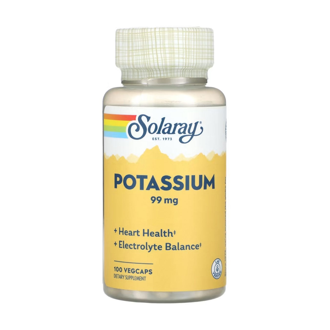 Калій Solaray Potassium 99 мг, 100 капсул